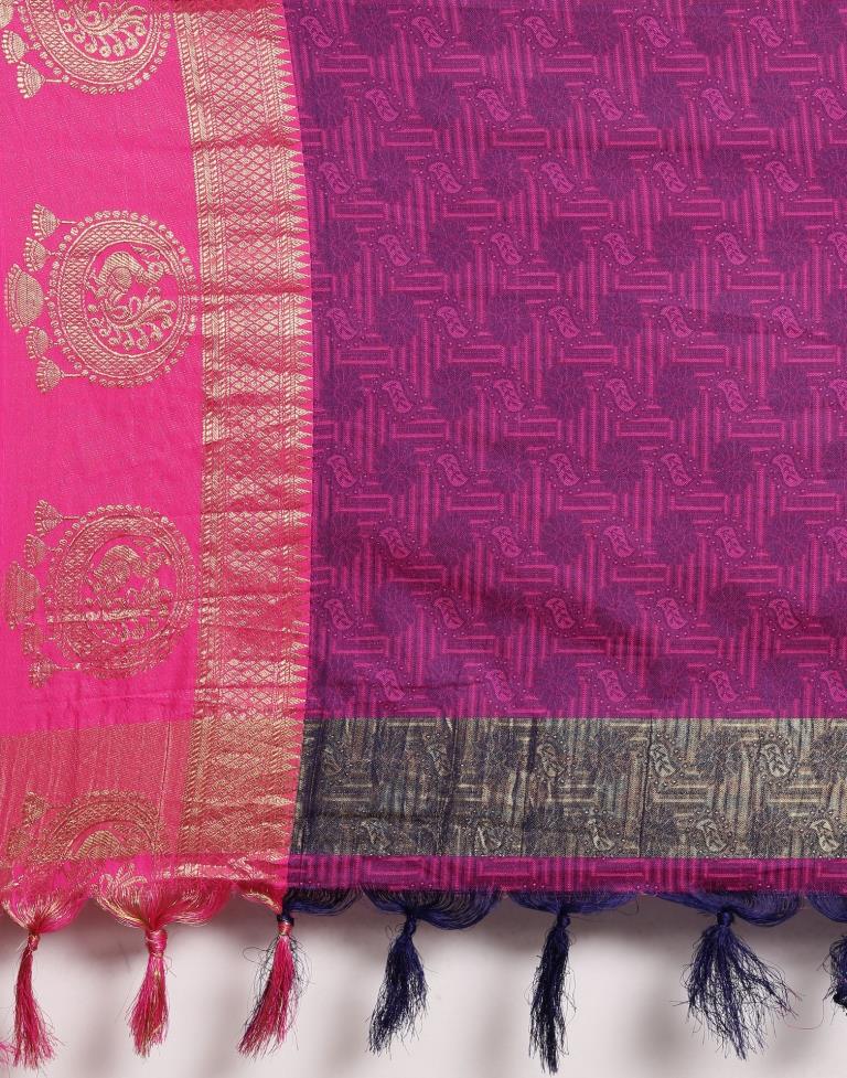 Navy Blue Silk Saree