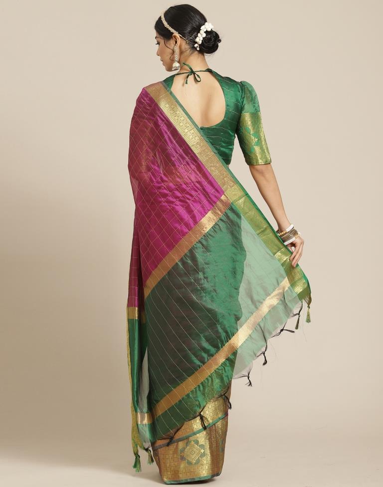 Magenta Silk Saree