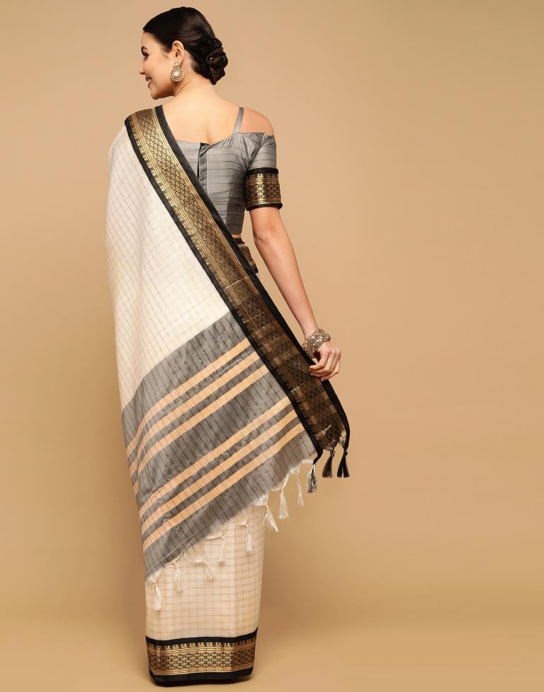 Off White Silk Saree