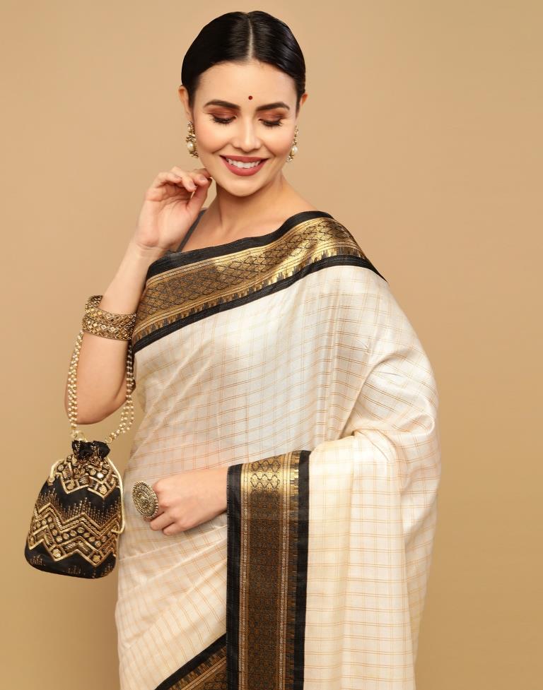 Off White Silk Saree