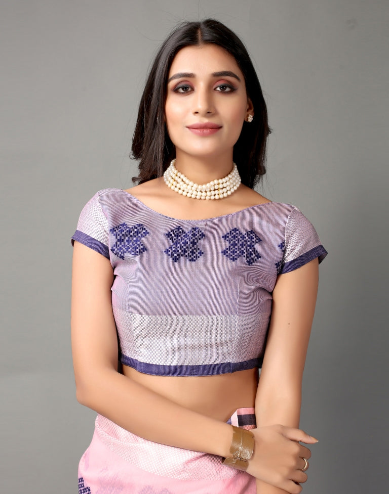 Light Pink Cotton Saree | SLV2358S2208