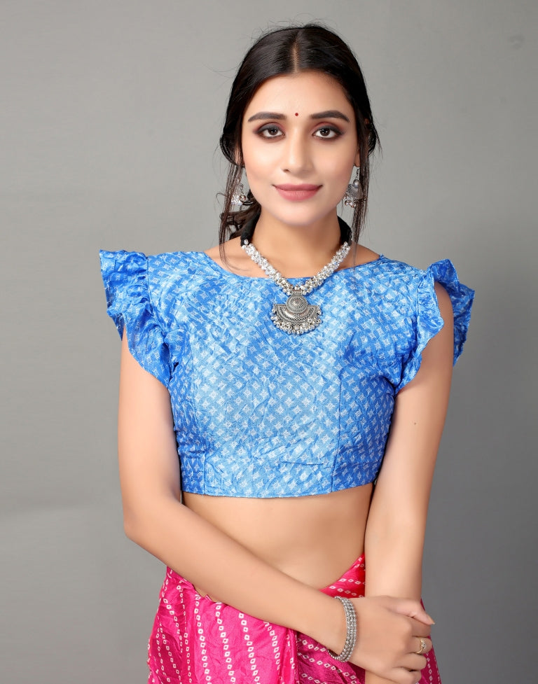 Pink Bandhani Silk Saree | SLV2362S565