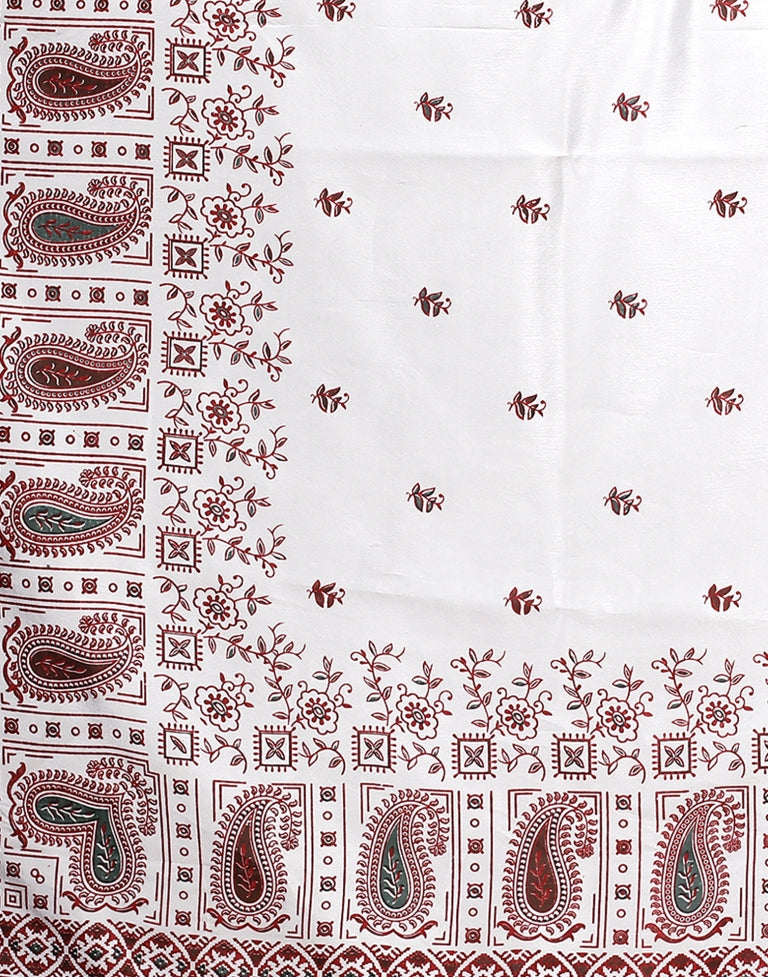 White Silk Saree | SLV2367S250