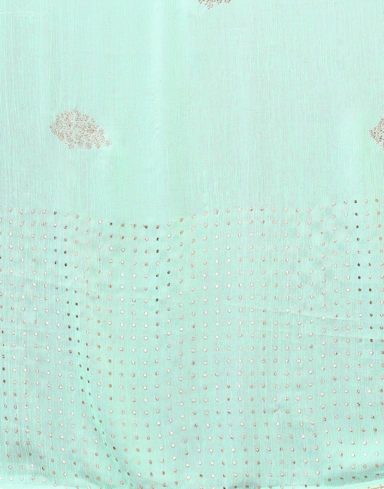 Light Aqua Blue Chiffon Saree