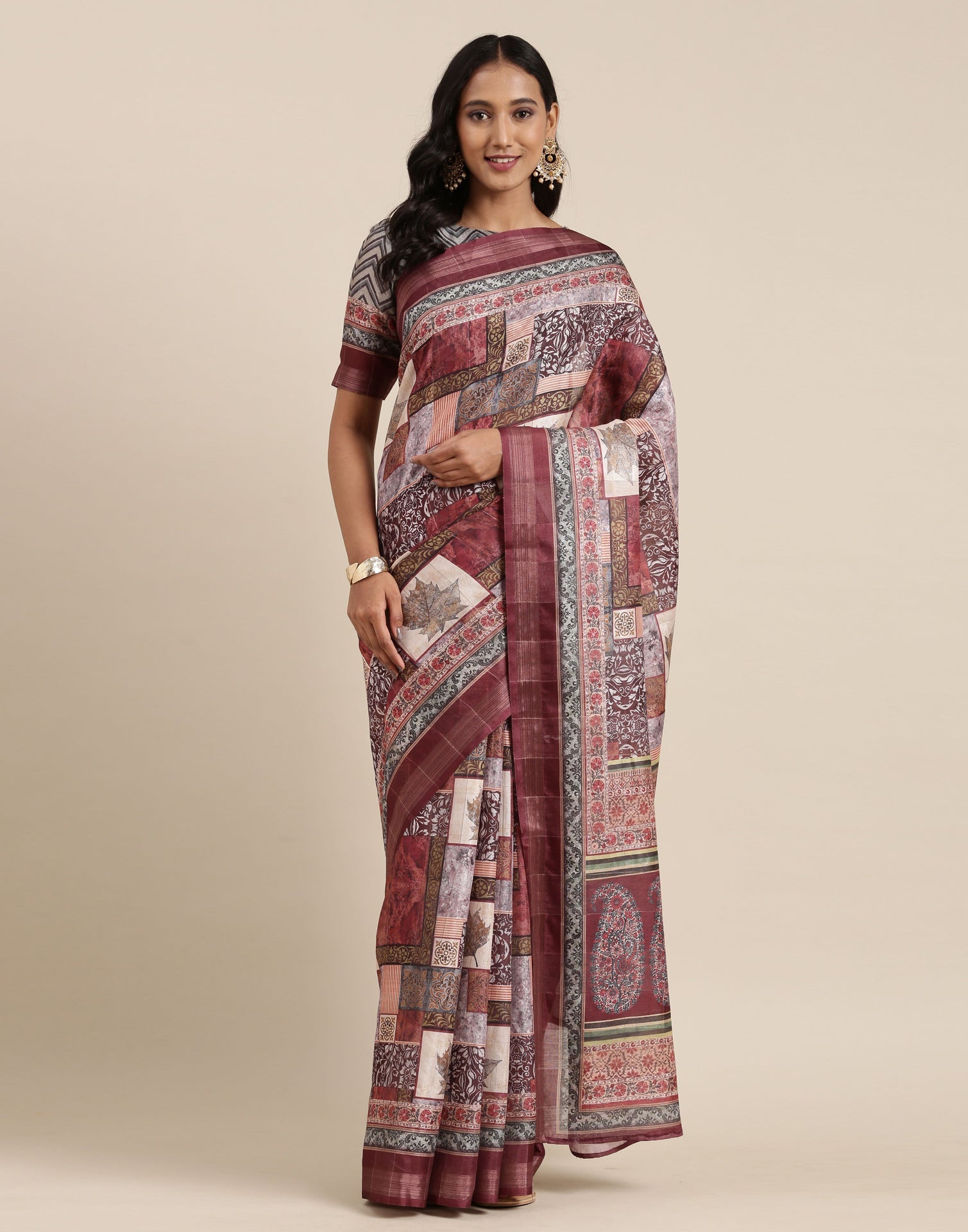 Multicolored Viscose Saree