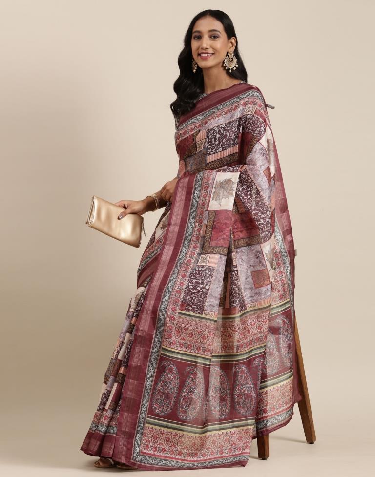 Multicolored Viscose Saree