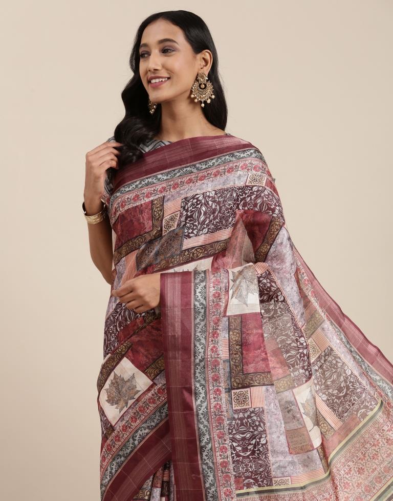 Multicolored Viscose Saree