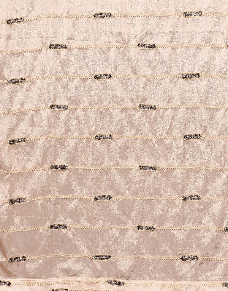 Rose Golden Chinon Saree