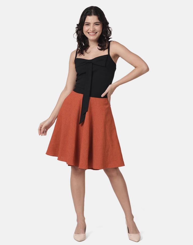 Black Colored Lycra Knitted Top | SLV237TK4075