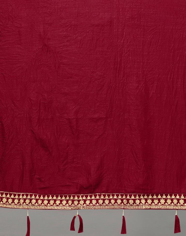 Maroon Silk Saree