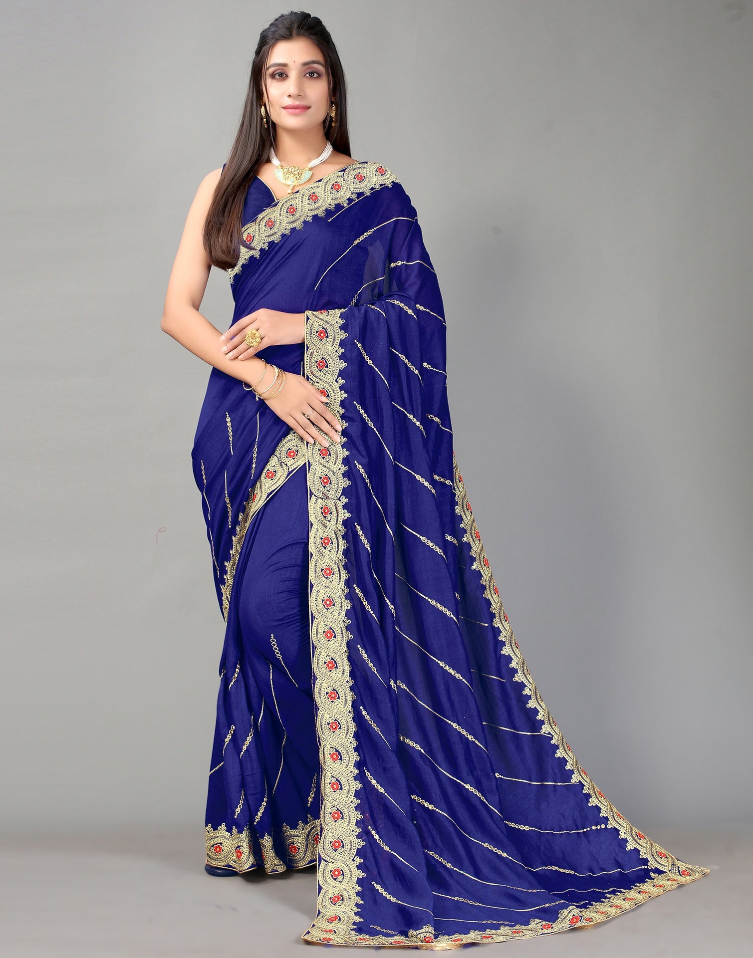 Royal Blue Silk Saree