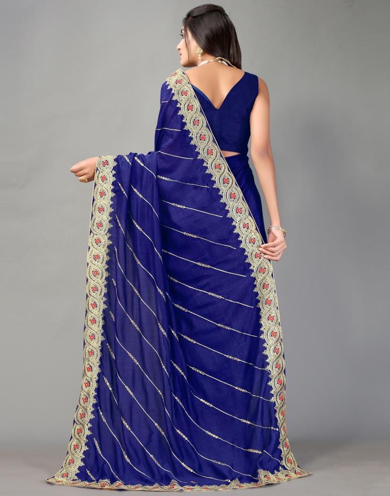 Royal Blue Silk Saree