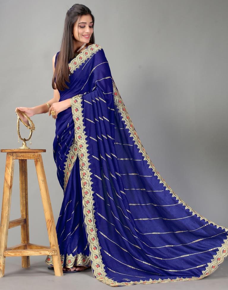 Royal Blue Silk Saree