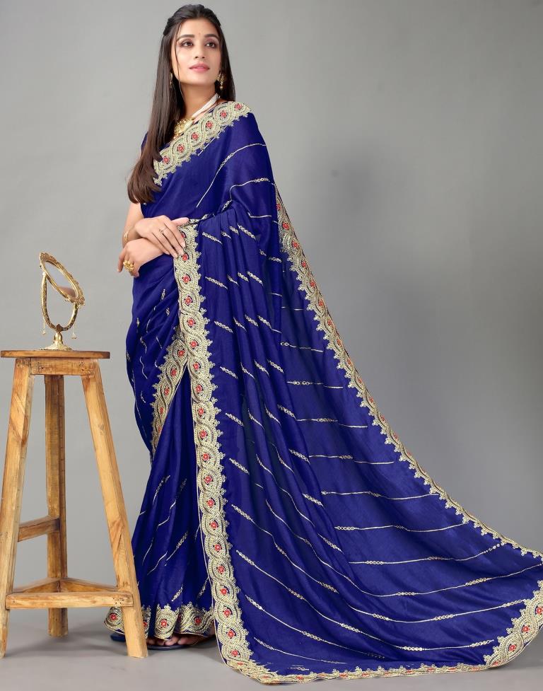 Royal Blue Silk Saree