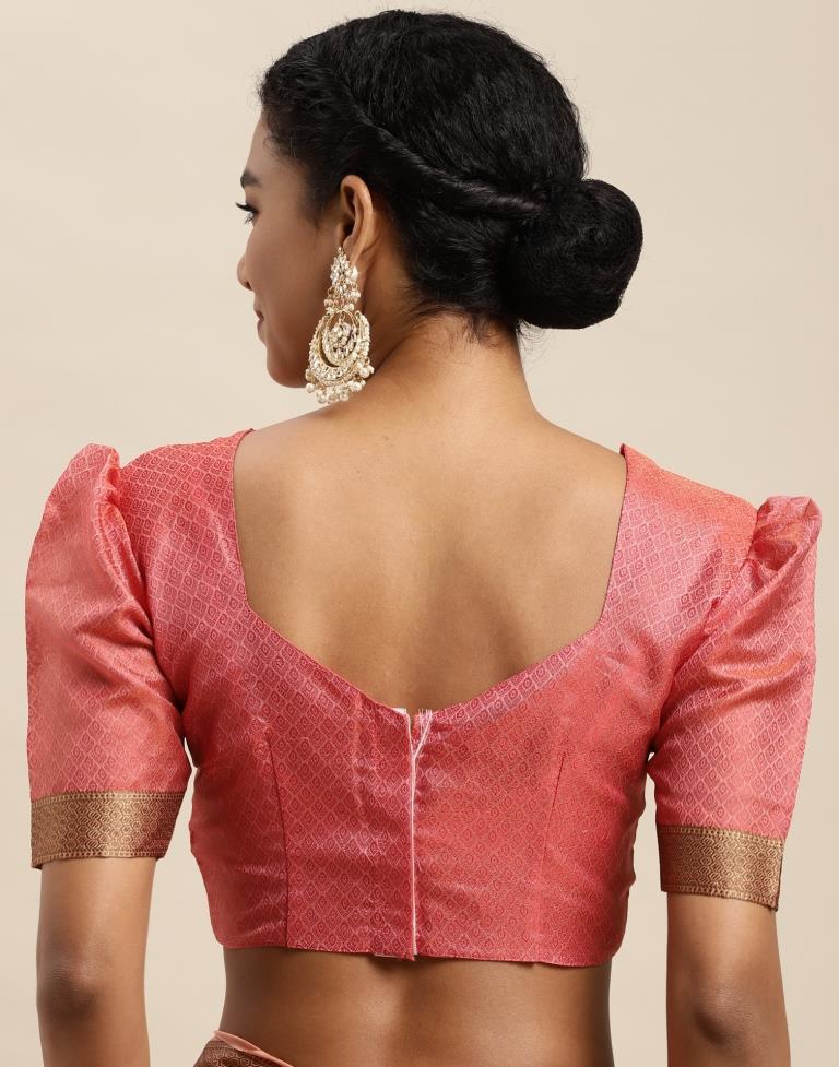 Rose Pink Organza Saree