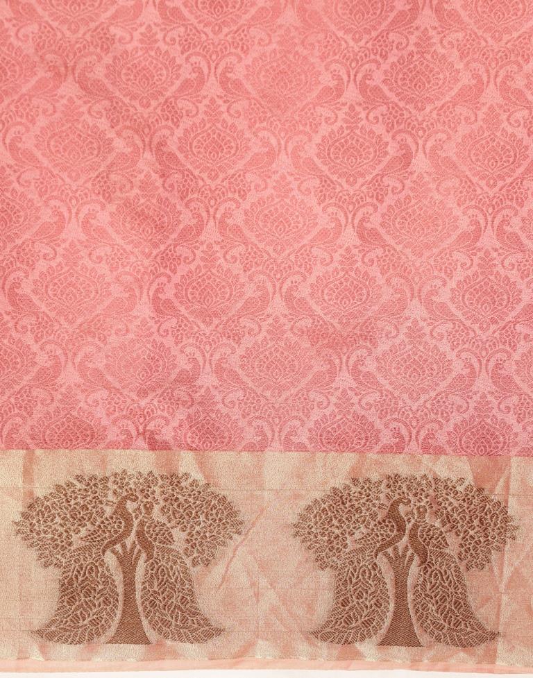 Rose Pink Organza Saree
