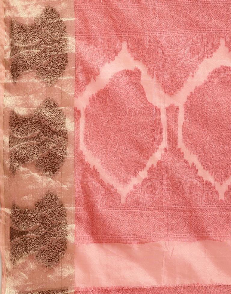 Rose Pink Organza Saree