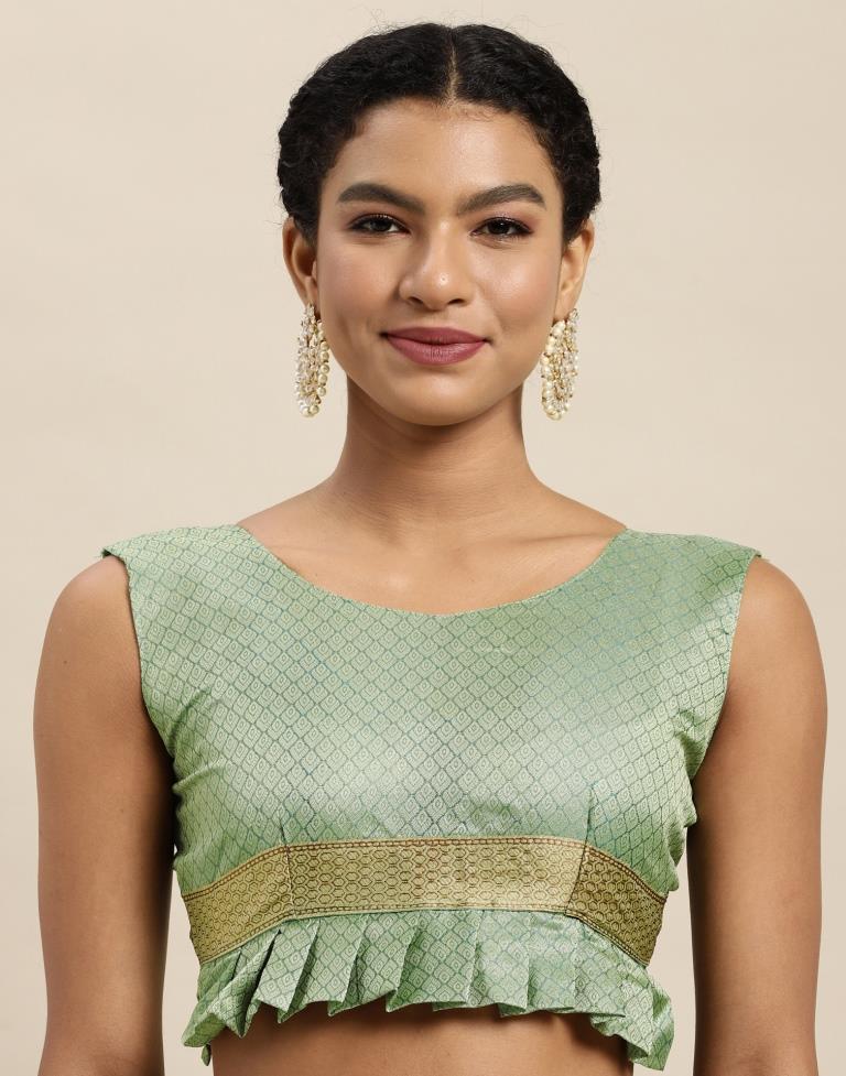Pista Green Organza Saree