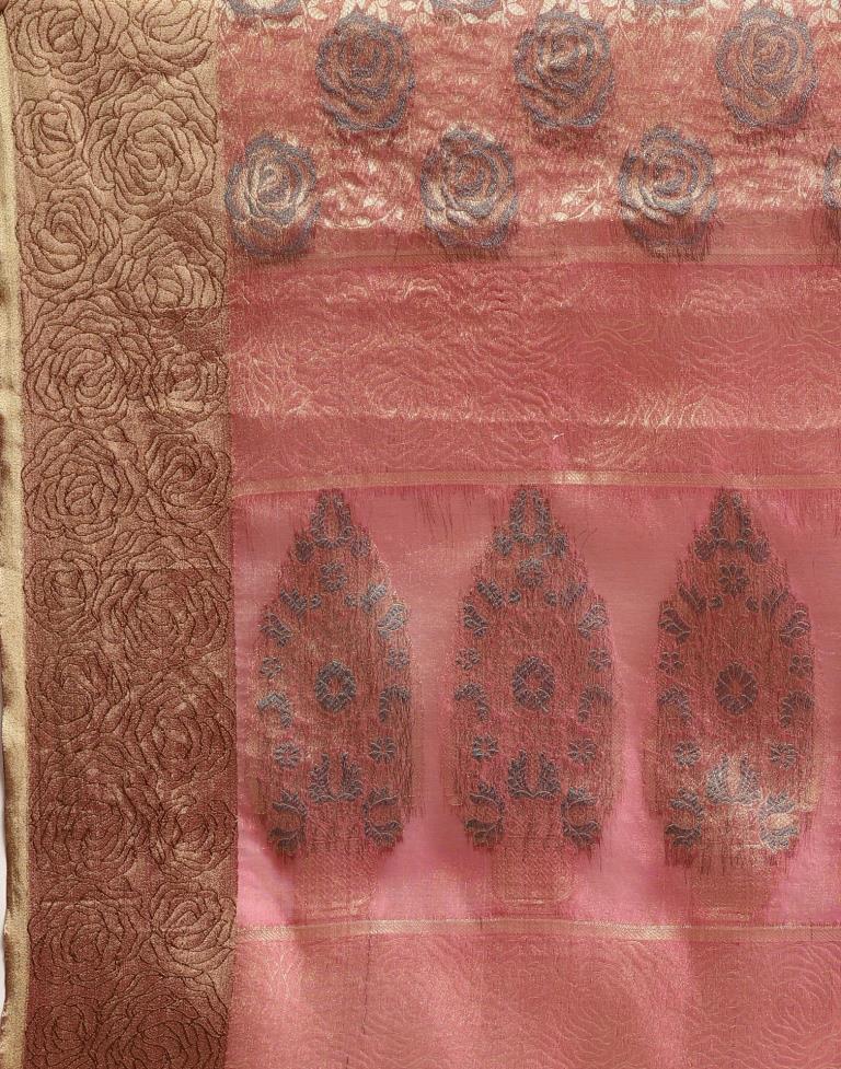 Onion Pink Organza Saree
