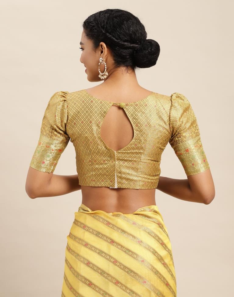 Mustard Yellow Organza Saree