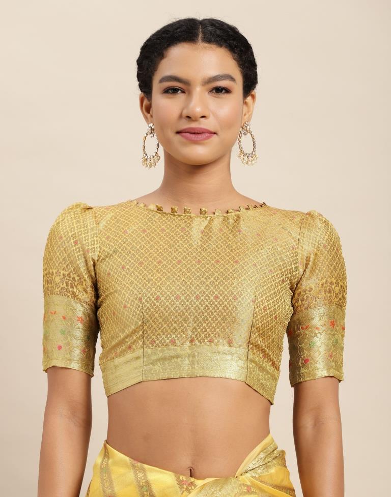 Mustard Yellow Organza Saree
