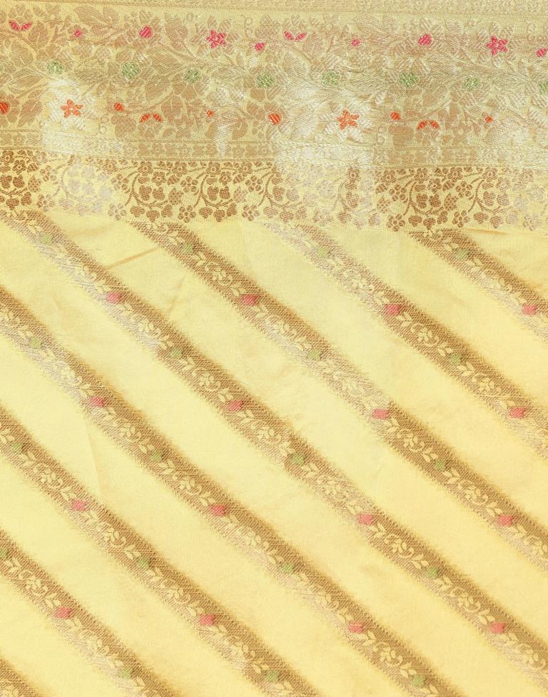 Mustard Yellow Organza Saree