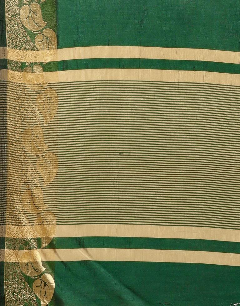 Bottle Green Silk Saree
