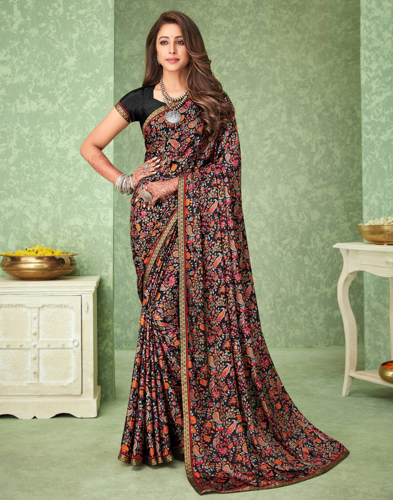 Black Silk Saree