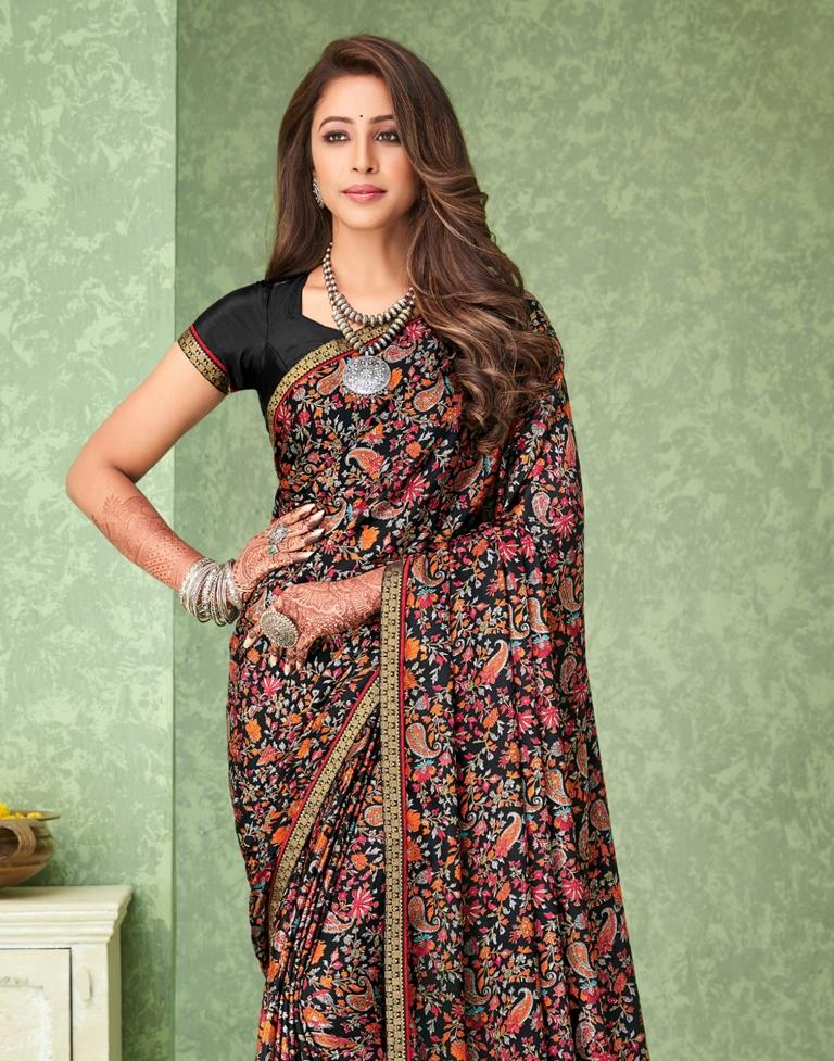 Black Silk Saree