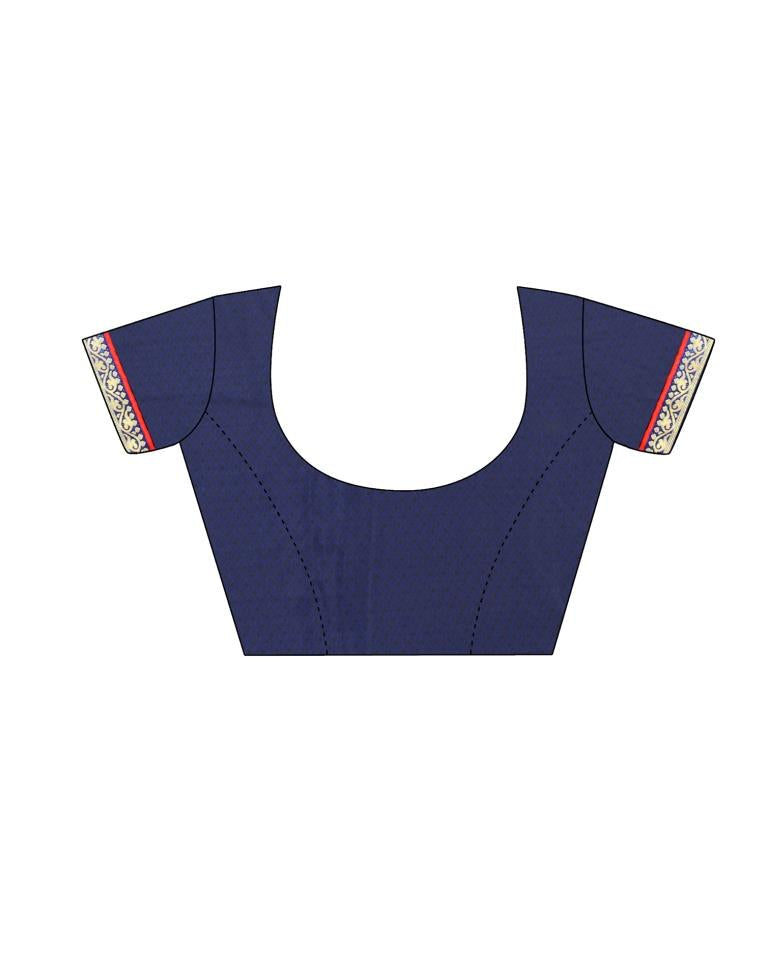 Navy Blue Silk Saree