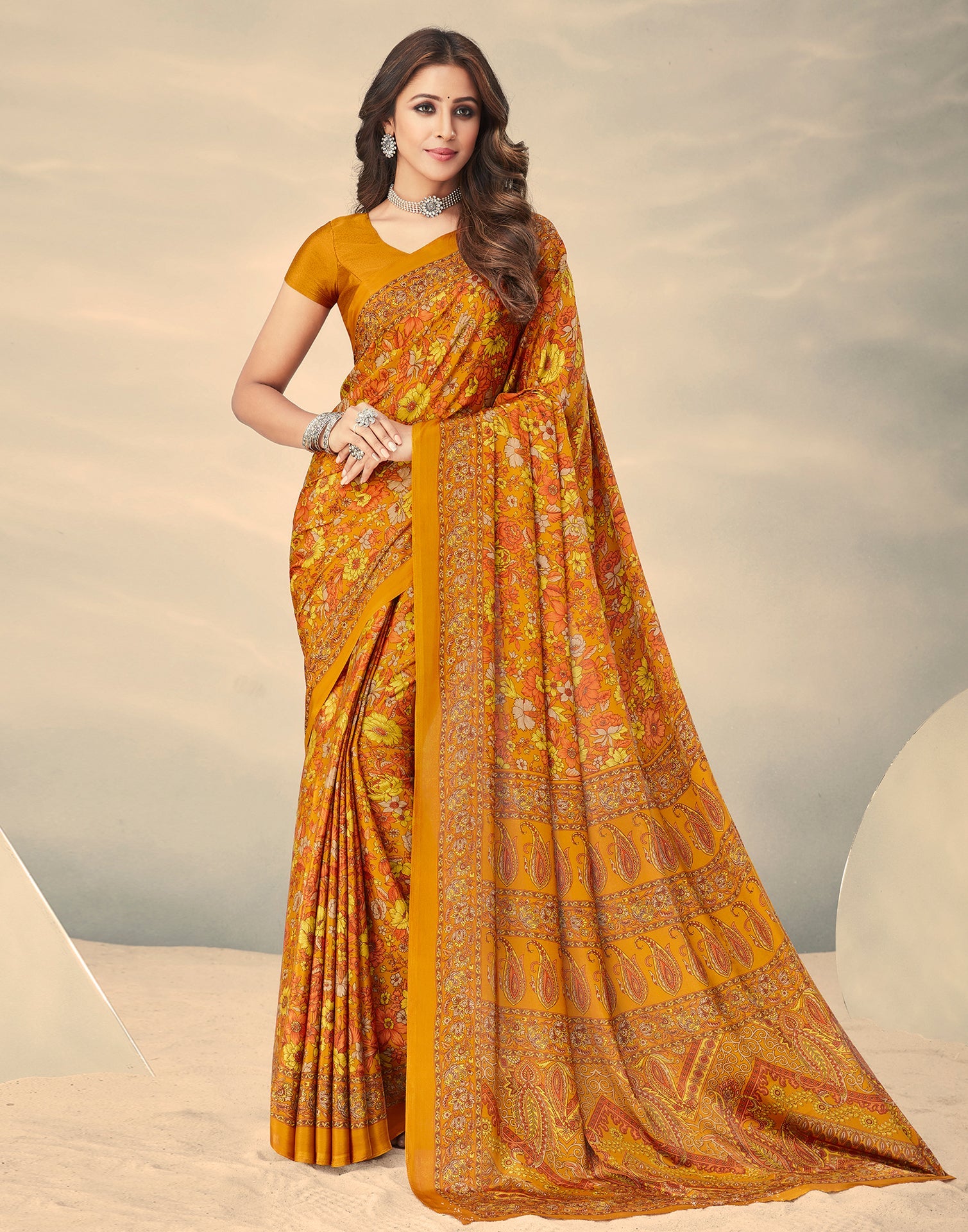 Turmeric Yellow Silk Saree