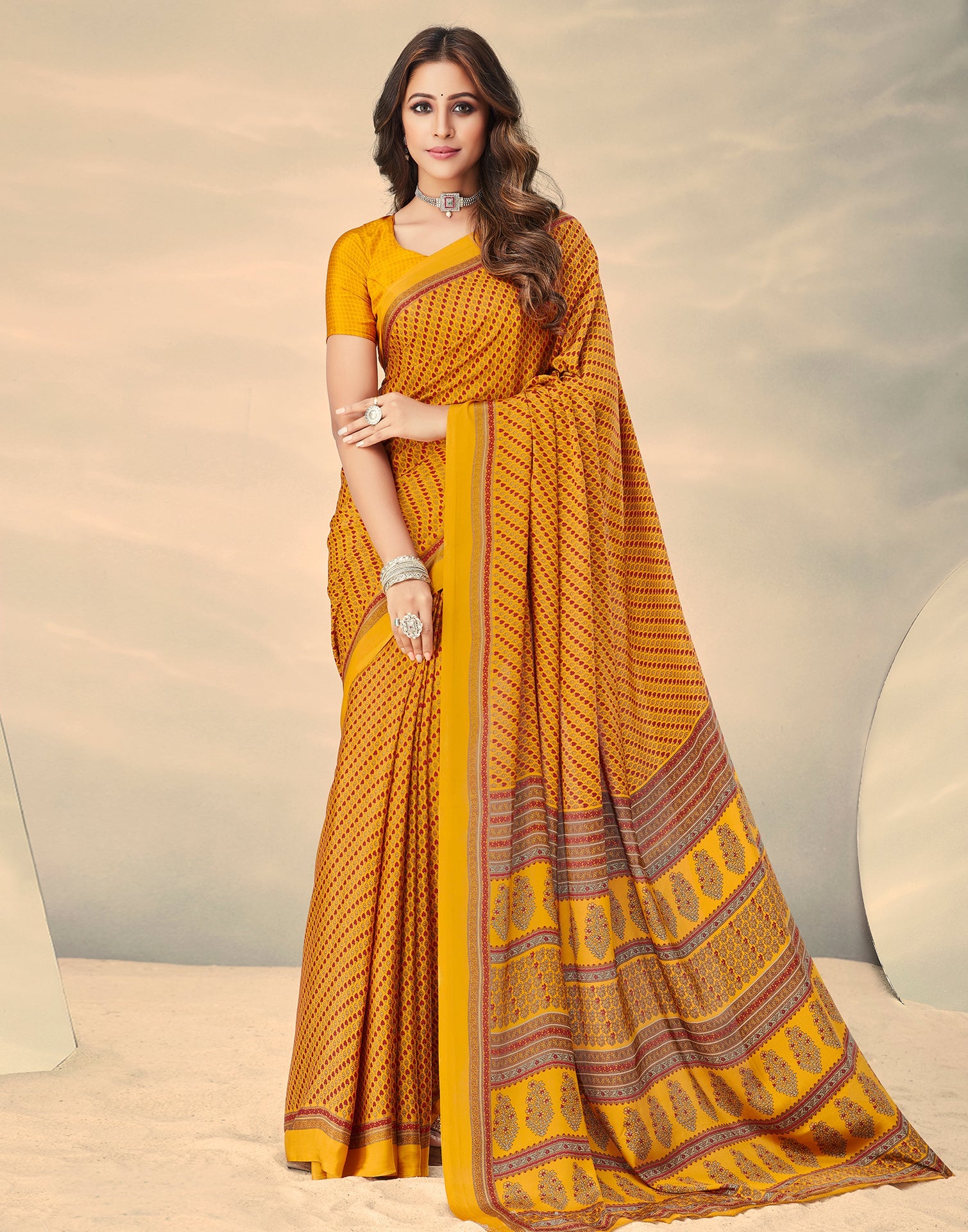 Turmeric Yellow Silk Saree