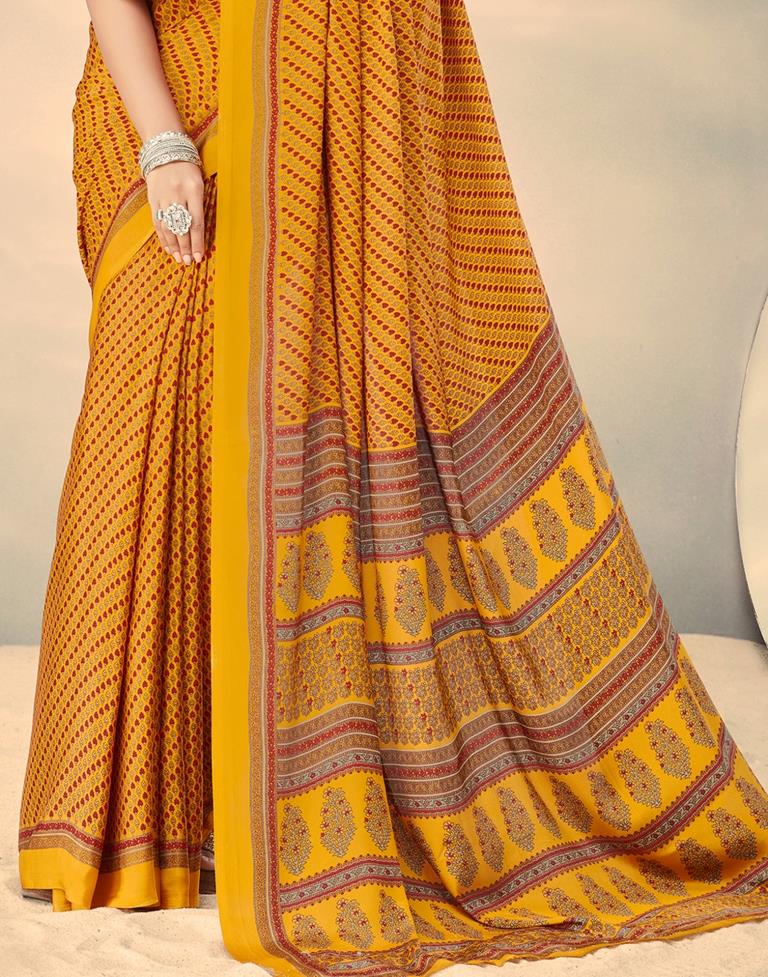 Turmeric Yellow Silk Saree