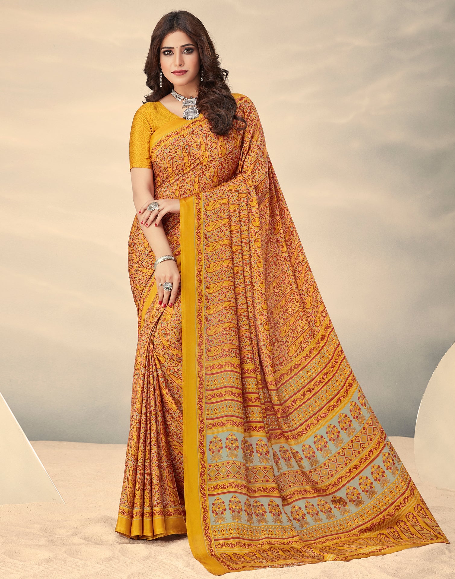 Turmeric Yellow Silk Saree