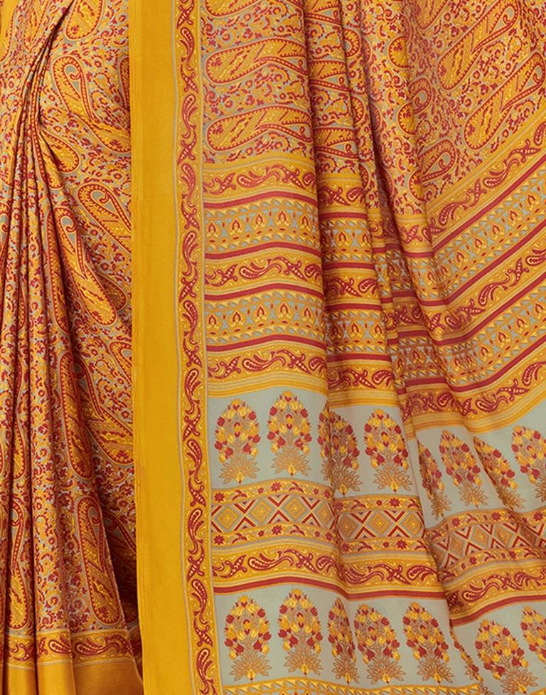 Turmeric Yellow Silk Saree