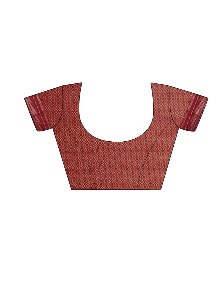 Orange And Red Silk Saree