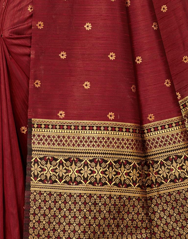 Maroon Silk Saree