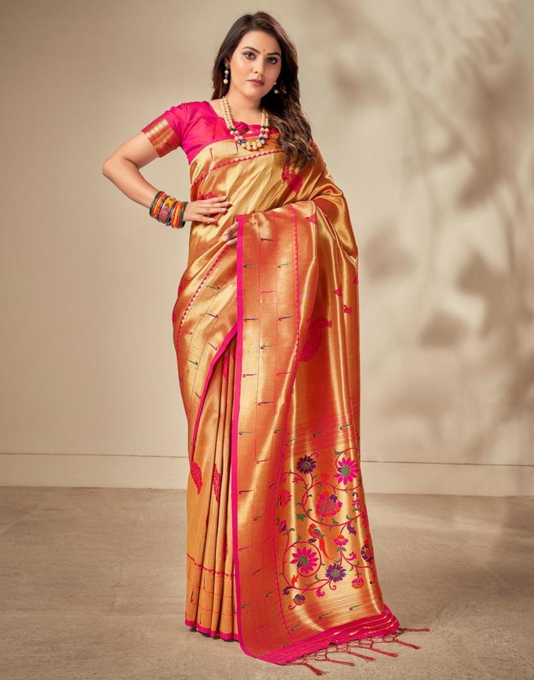 Golden Silk Saree