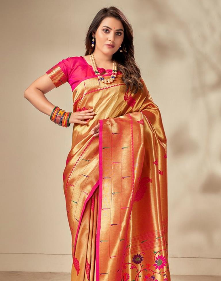 Golden Silk Saree