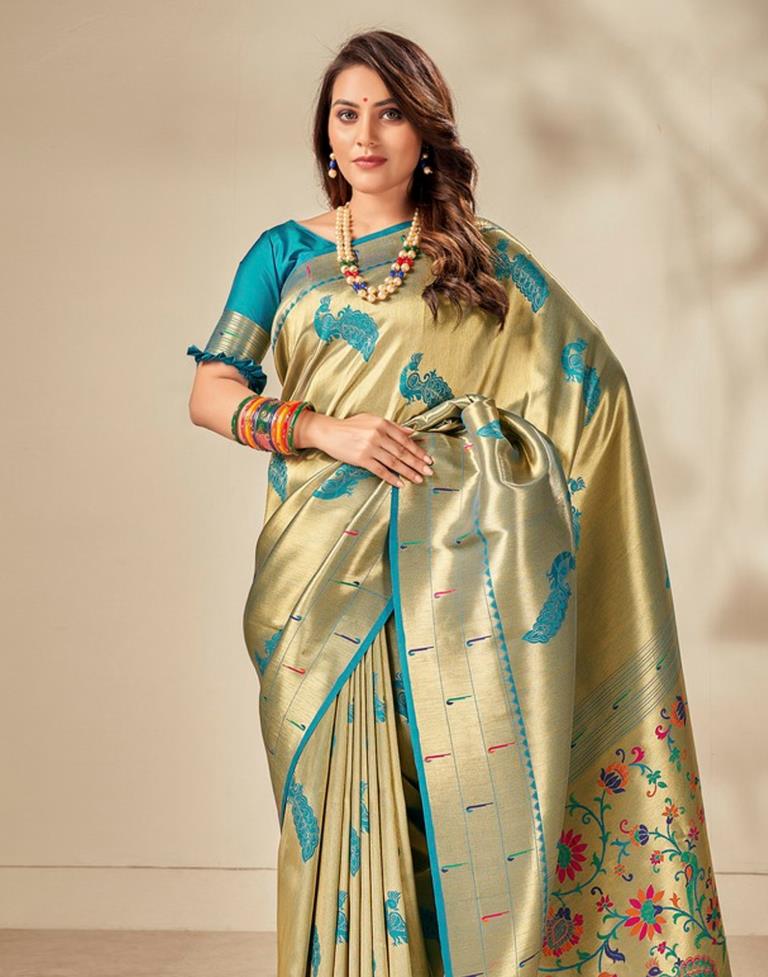Golden Silk Saree