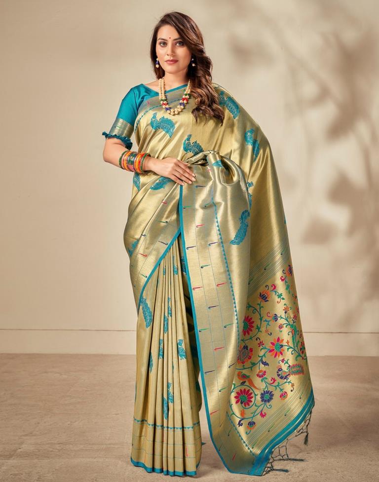 Golden Silk Saree