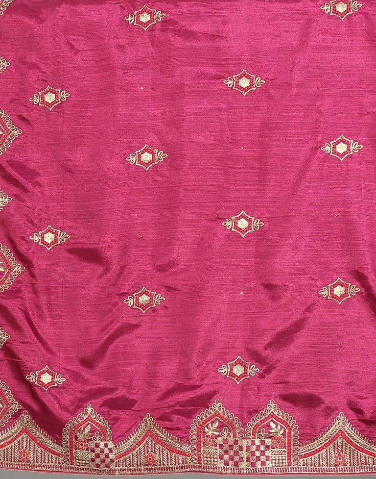Maroon Embroidery Saree
