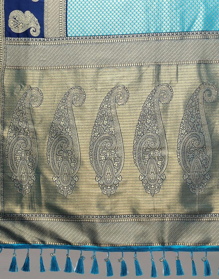 Sky Blue Silk Saree