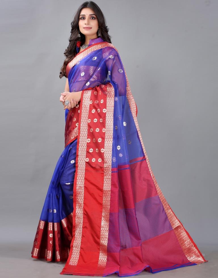 Royal Blue Tissue Silk Saree