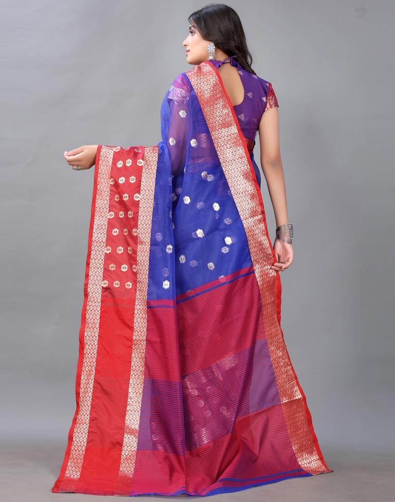 Royal Blue Tissue Silk Saree