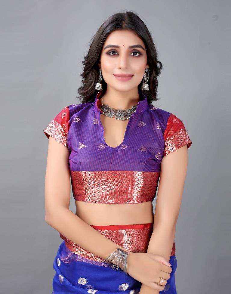 Royal Blue Tissue Silk Saree