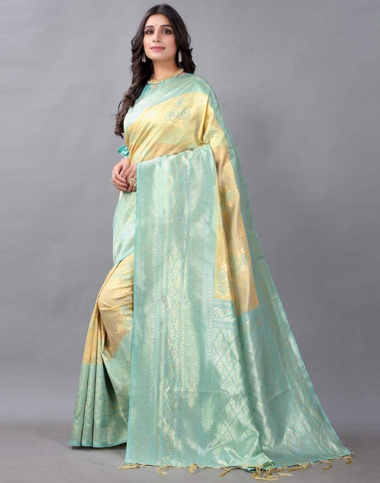 Cream Silk Saree