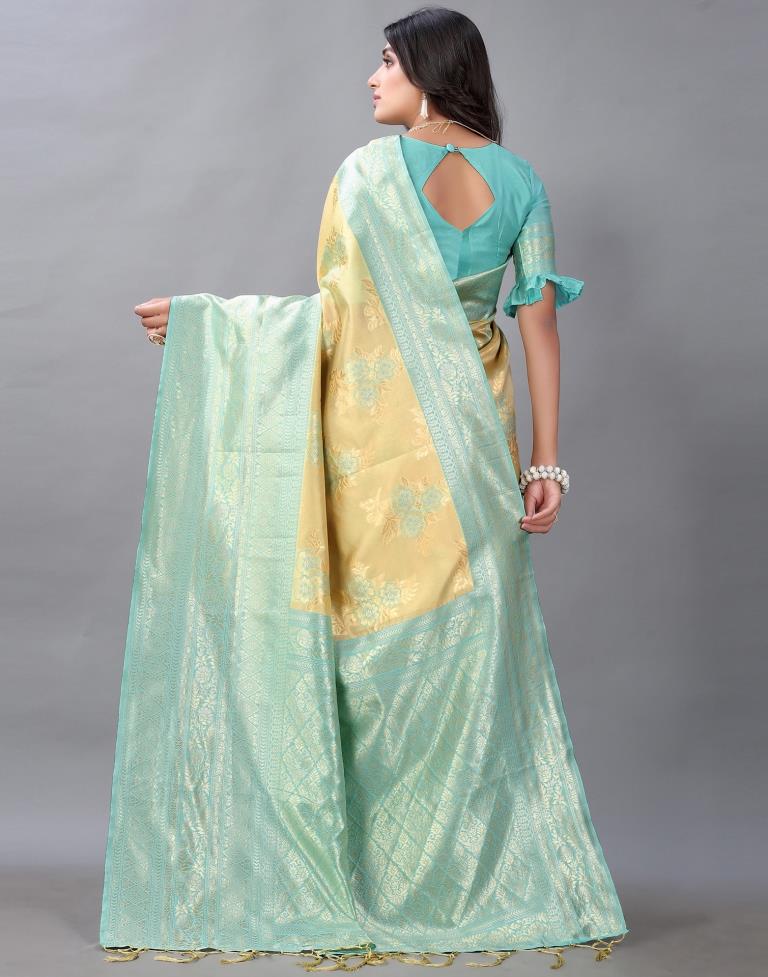 Cream Silk Saree