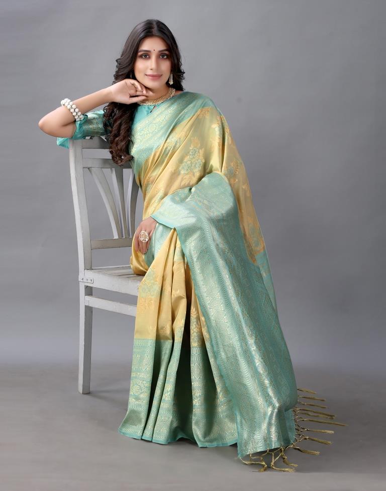 Cream Silk Saree