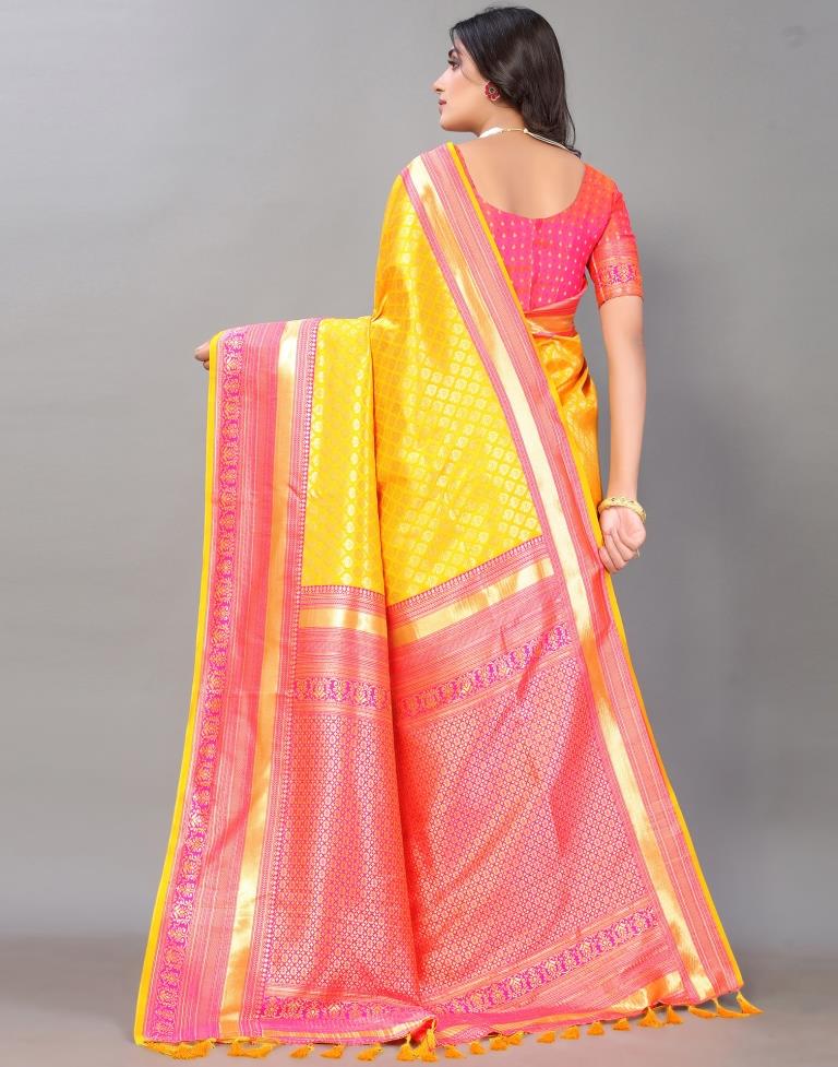 Turmeric Yellow Silk Saree